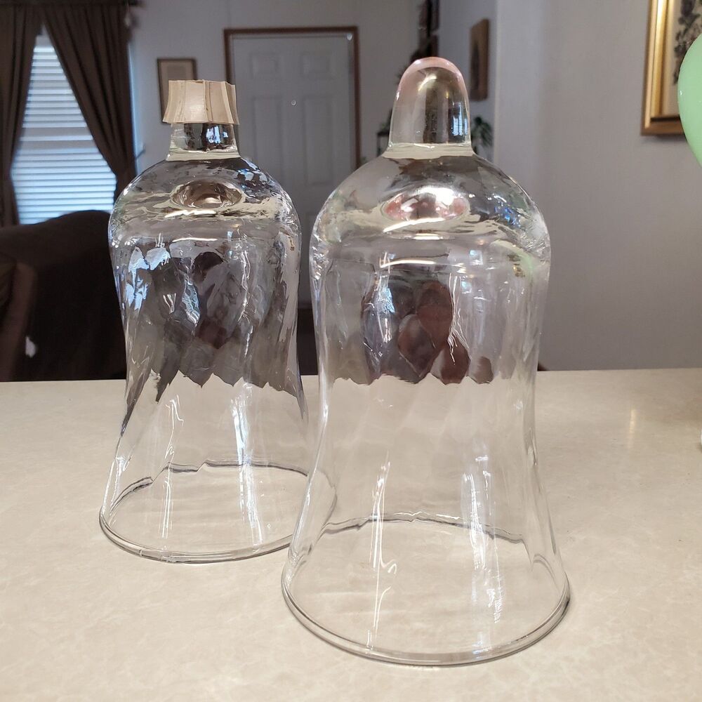 HOMCO 4" Clear Optic Diagonal Swirl Peg Votive Candle Holder Peglite Set Of Two
